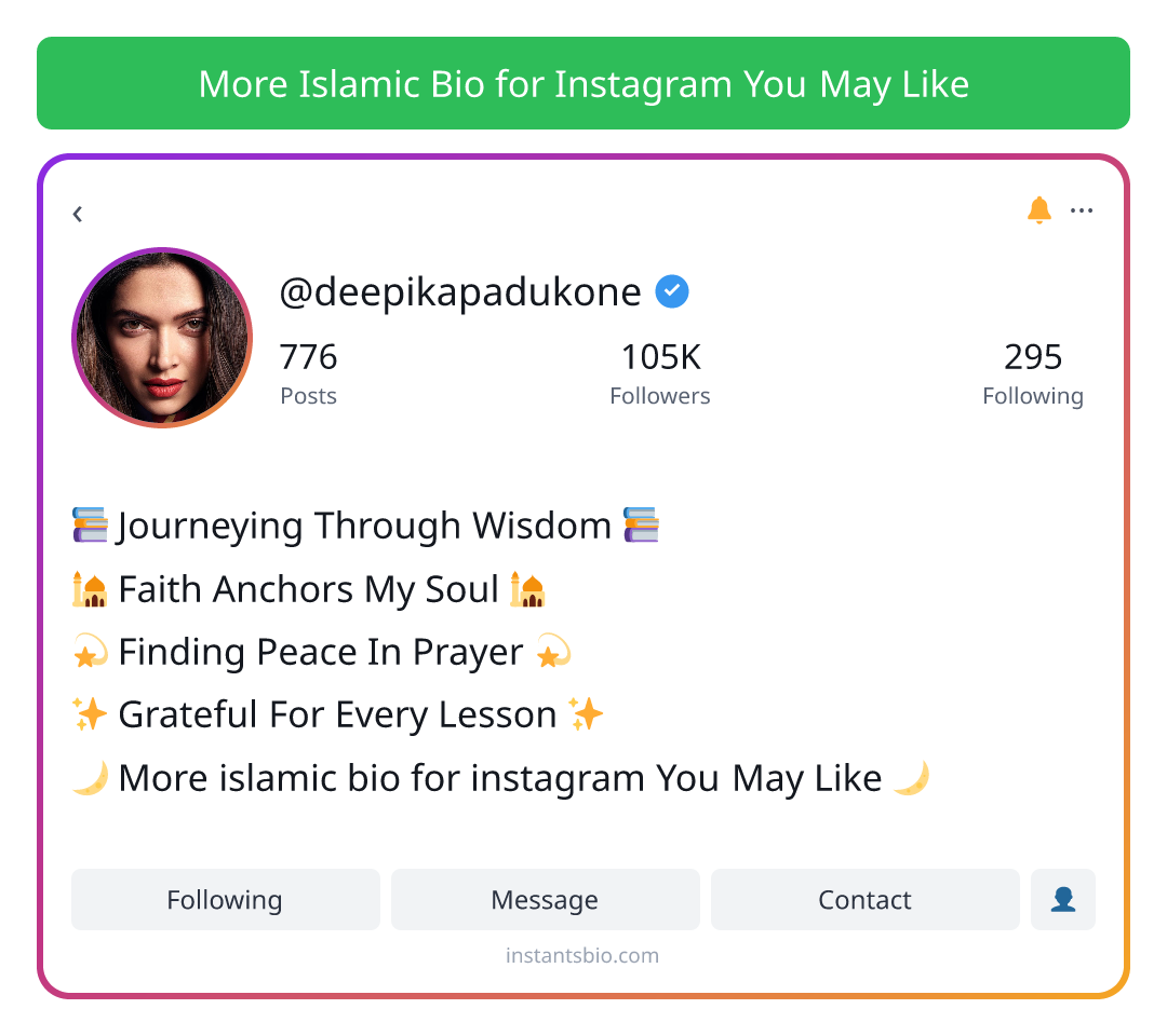 More Islamic Bio for Instagram You May Like
