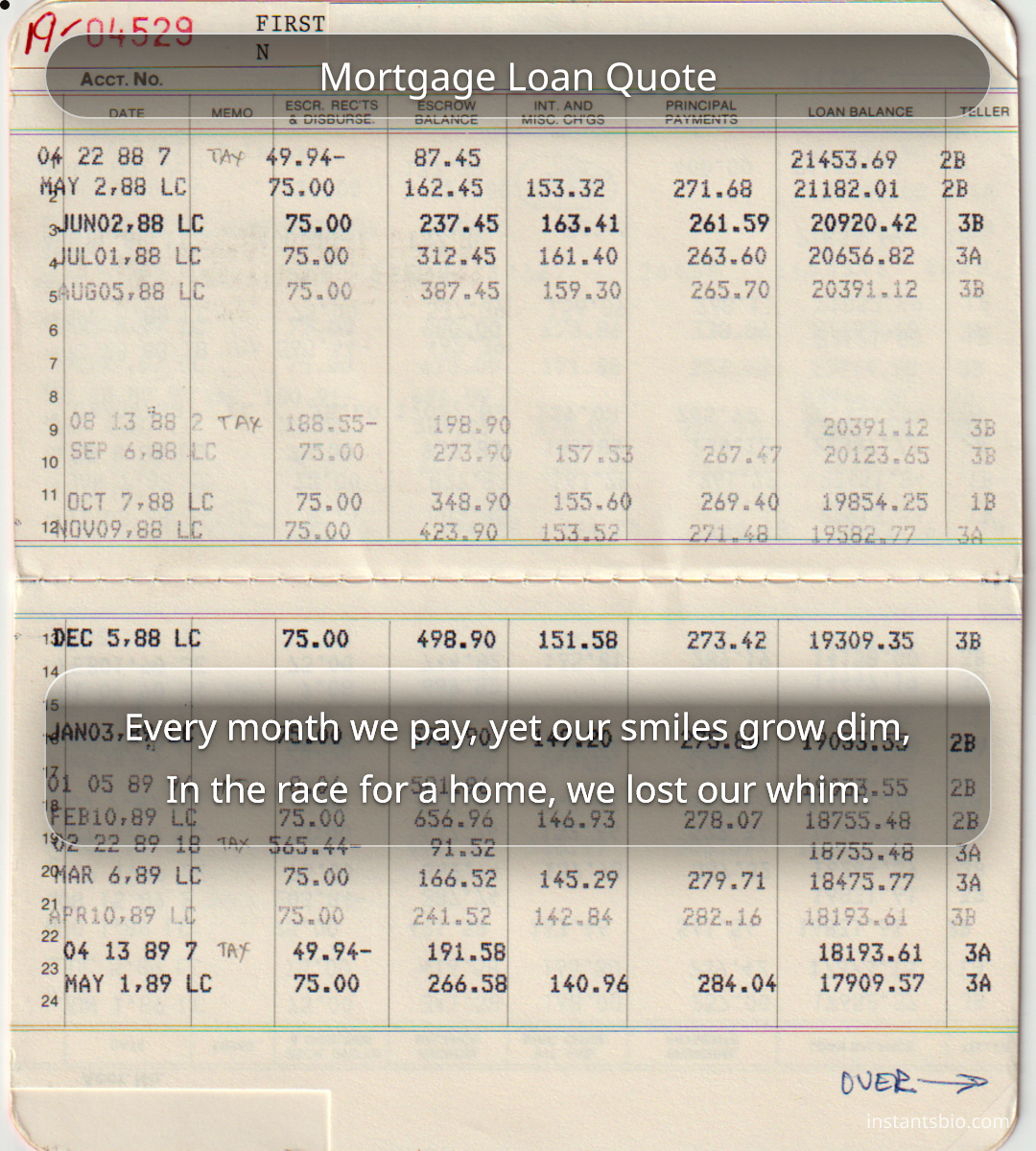 Mortgage Loan Quote - mortgage quote