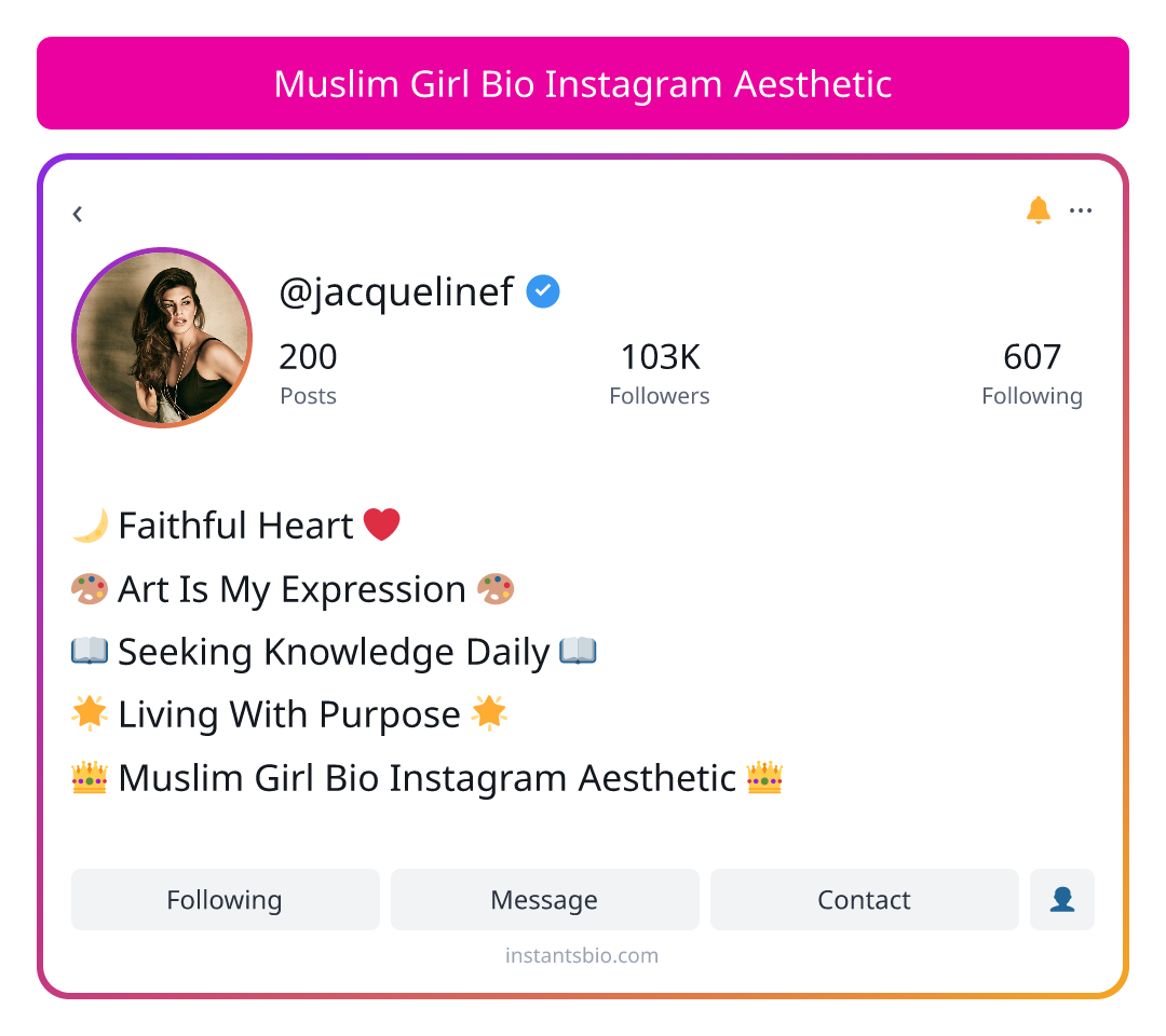 Muslim Girl Bio Instagram Aesthetic