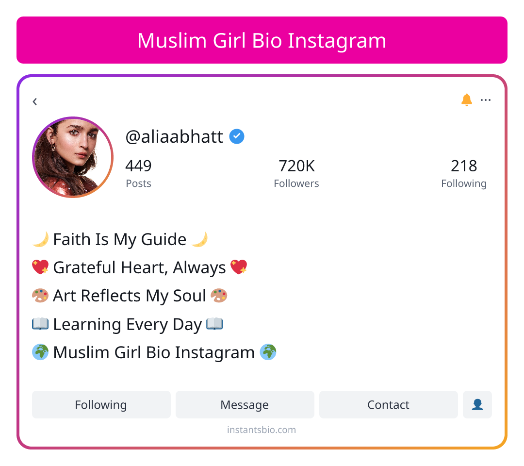 Muslim Girl Bio Instagram