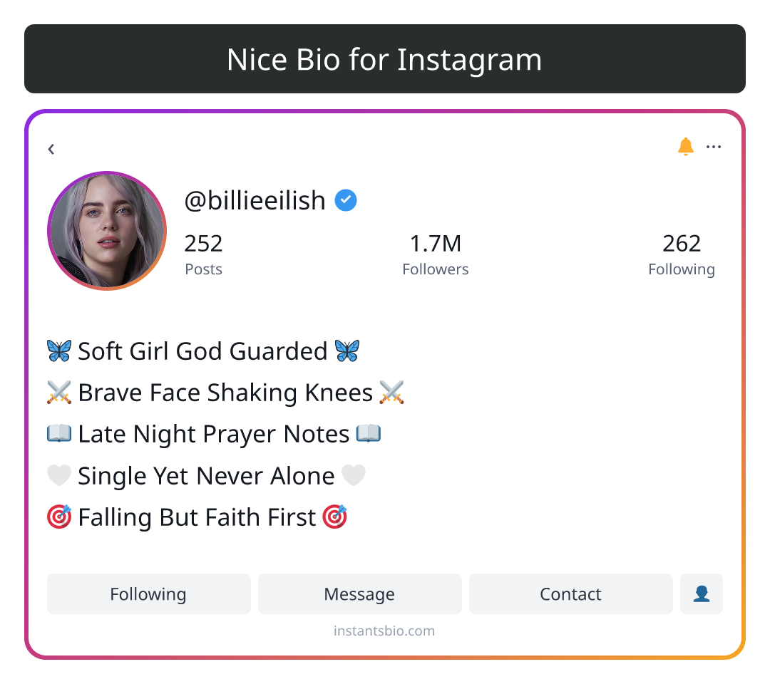 Nice Bio for Instagram - instagram bio for girls
