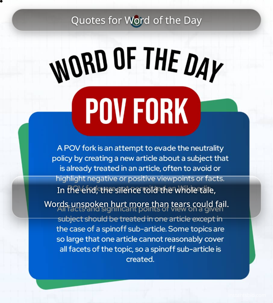 Quotes for Word of the Day - quote of the day