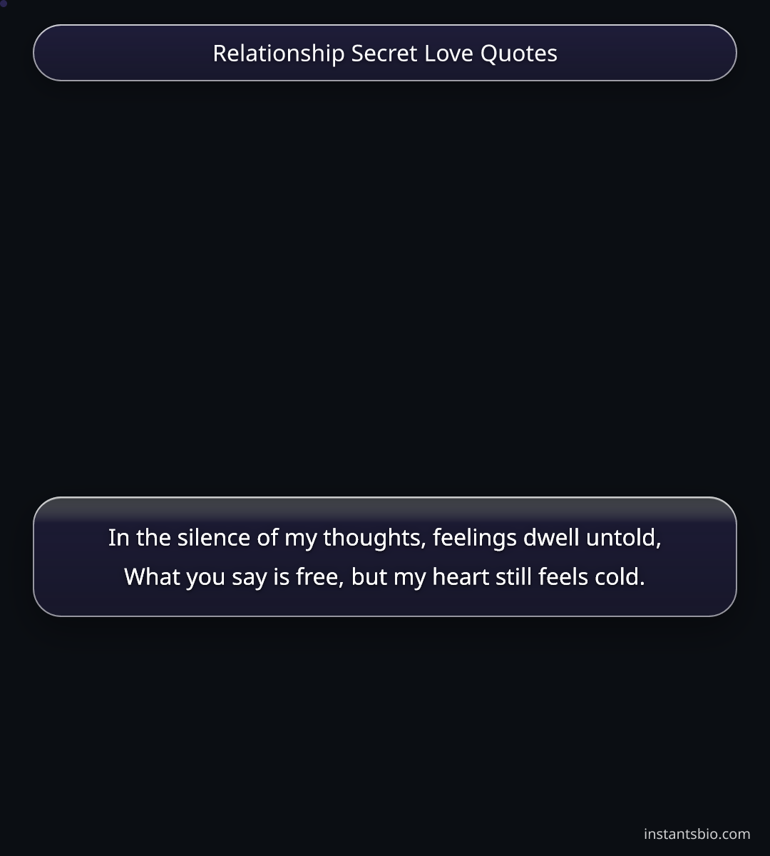 Relationship Secret Love Quotes