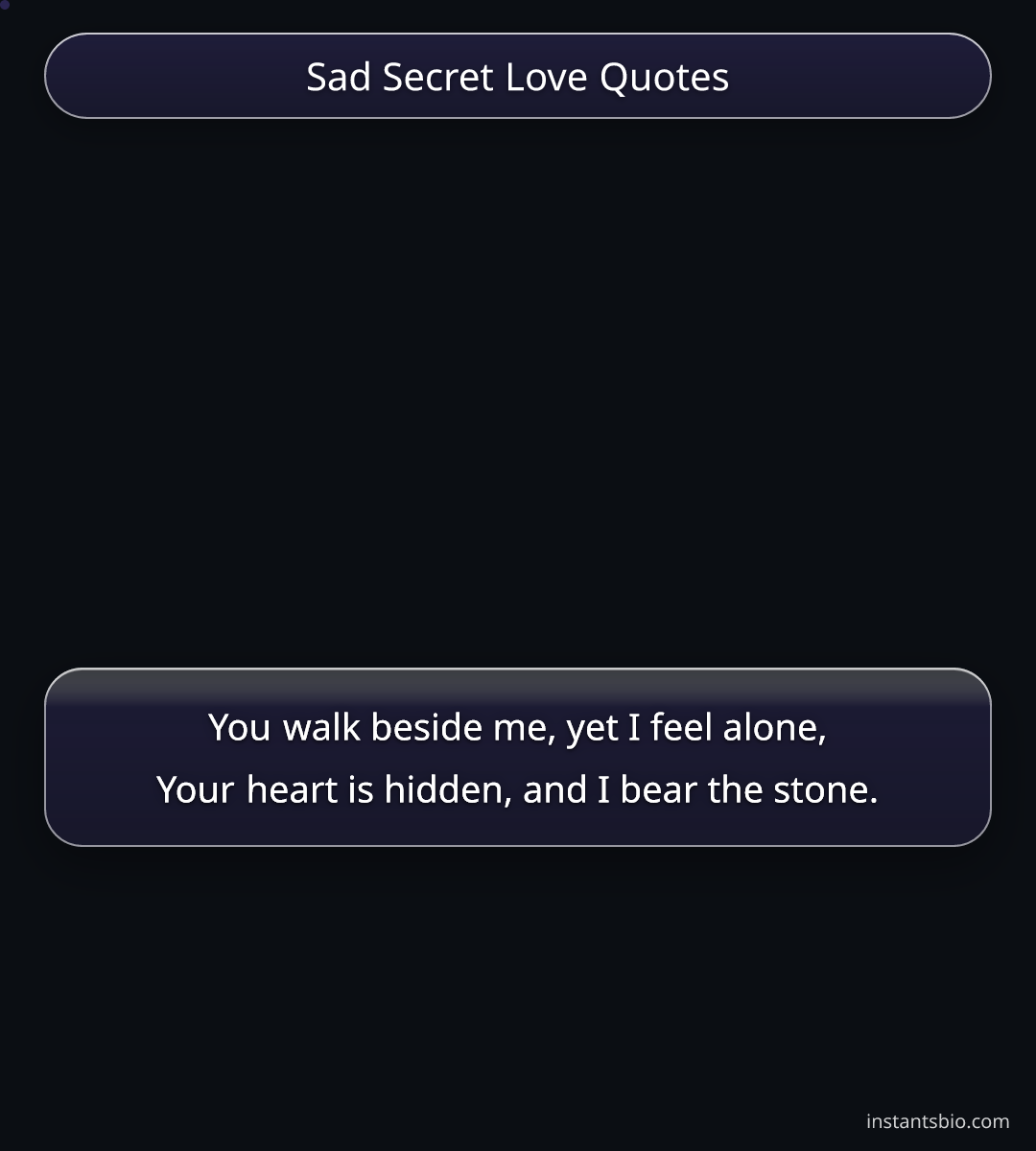 Sad Secret Love Quotes