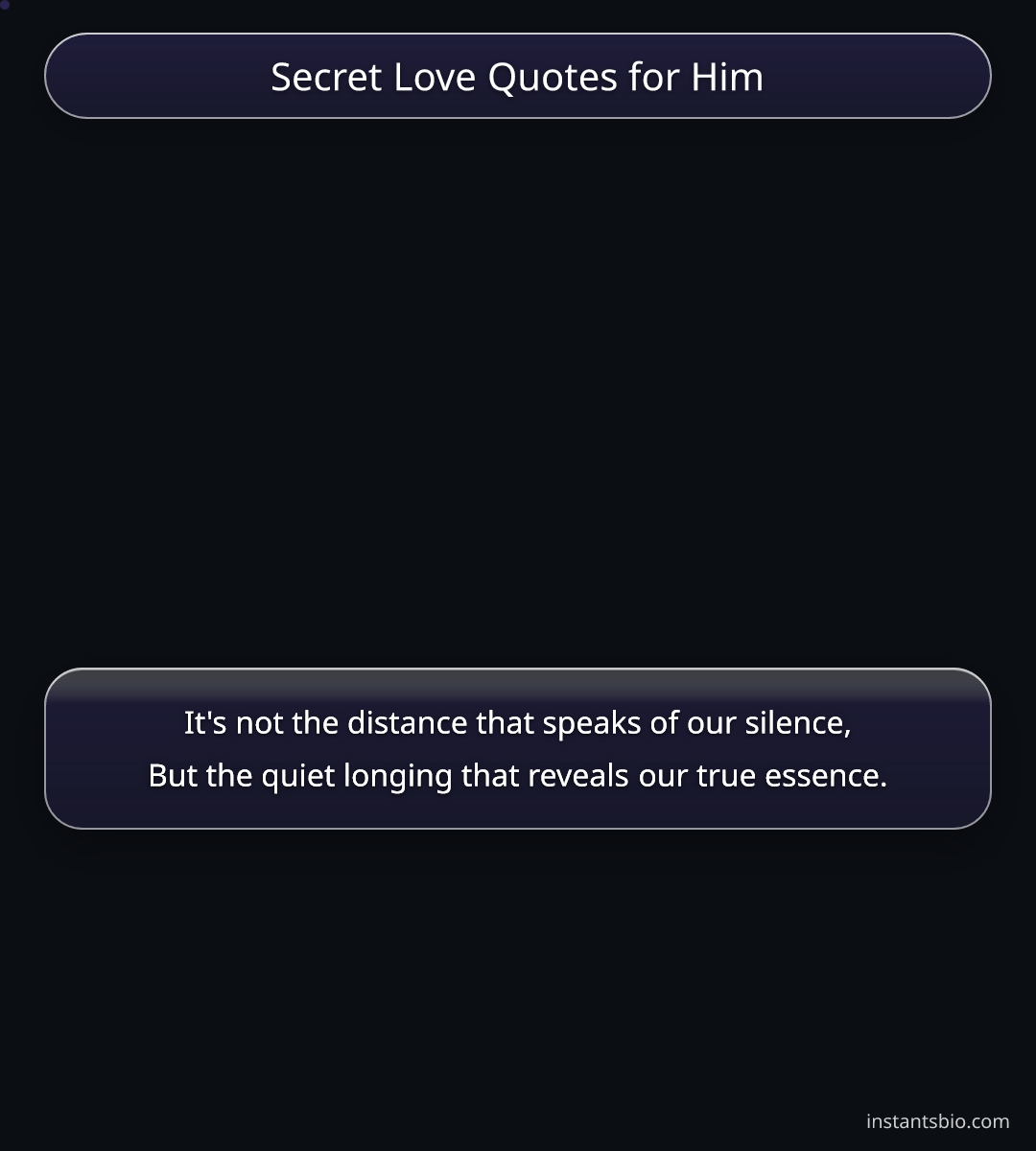 Secret Love Quotes for Him