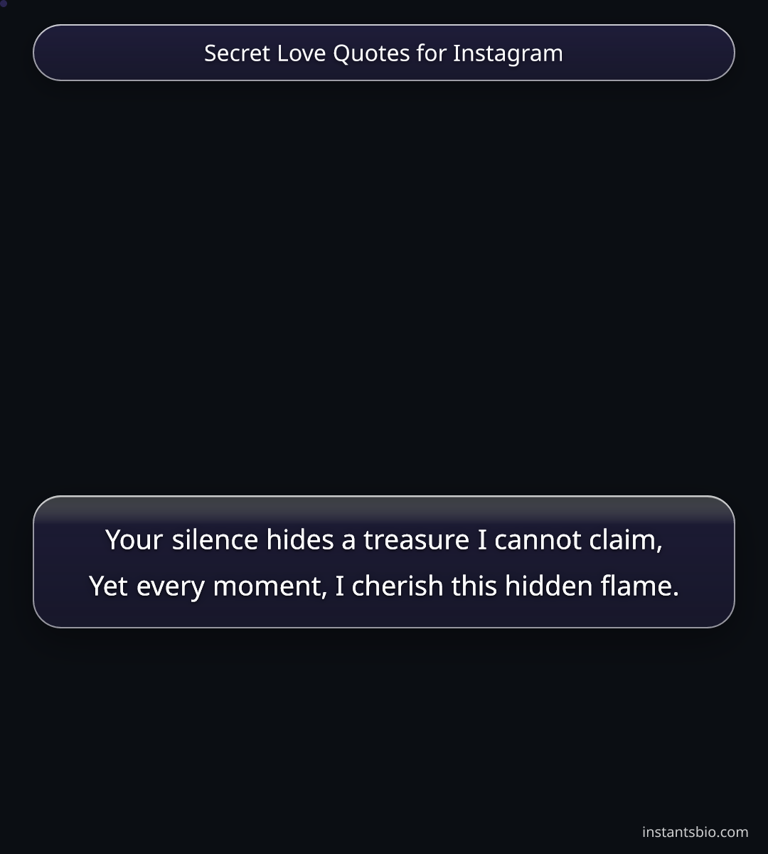 Secret Love Quotes for Instagram