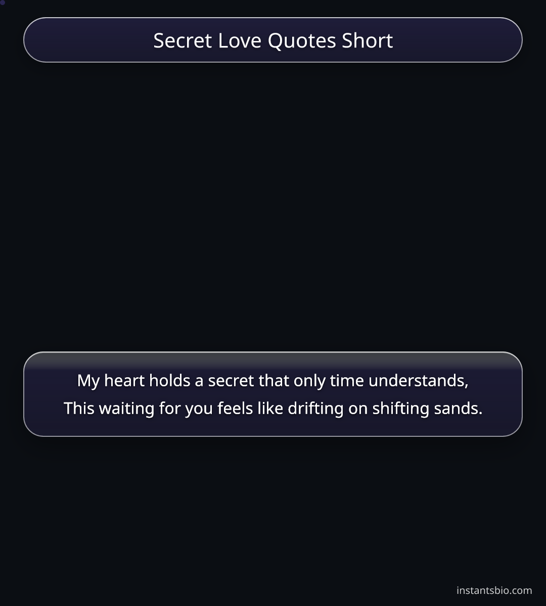 Secret Love Quotes Short
