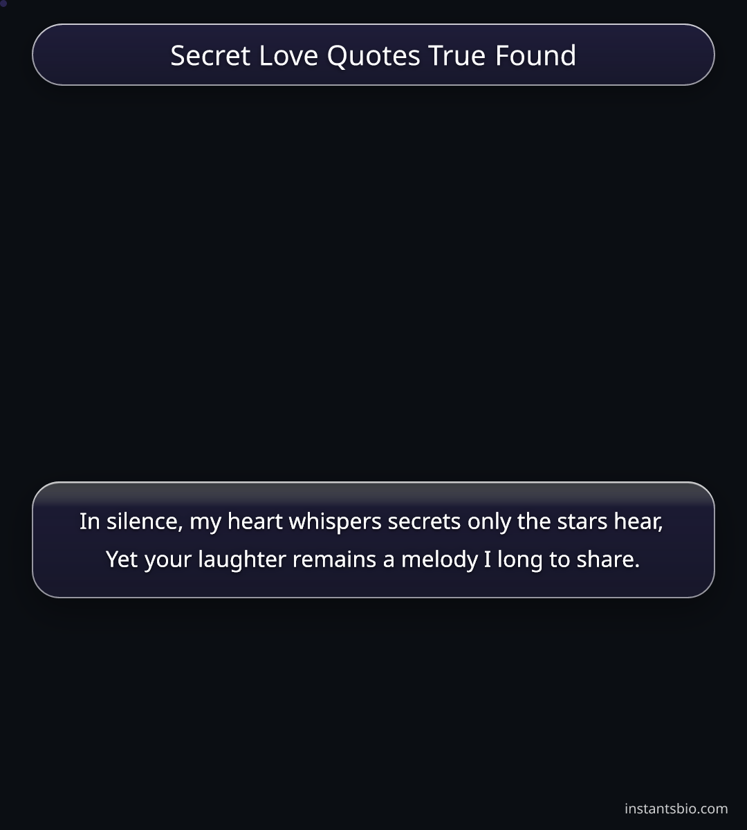 Secret Love Quotes True Found