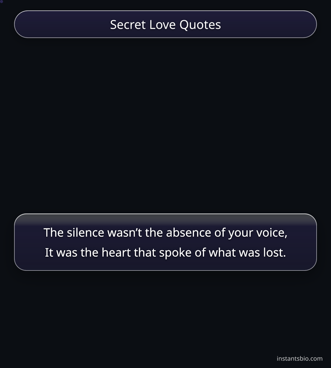 Secret Love Quotes