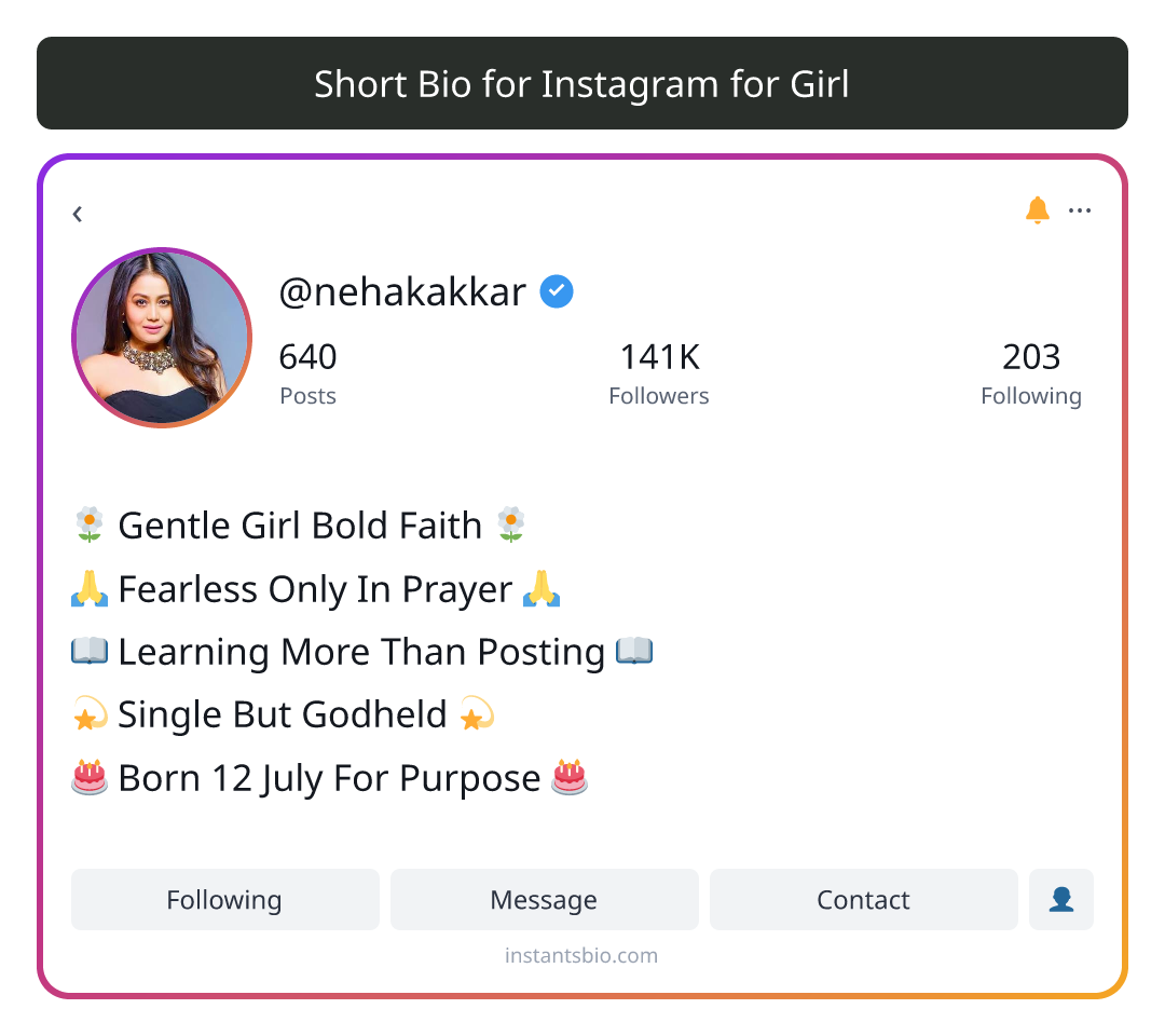 Short Bio for Instagram for Girl - bio for instagram for girl 