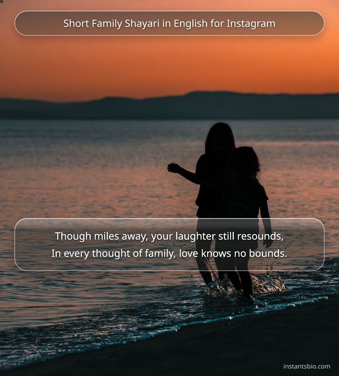 Short Family Shayari in English for Instagram