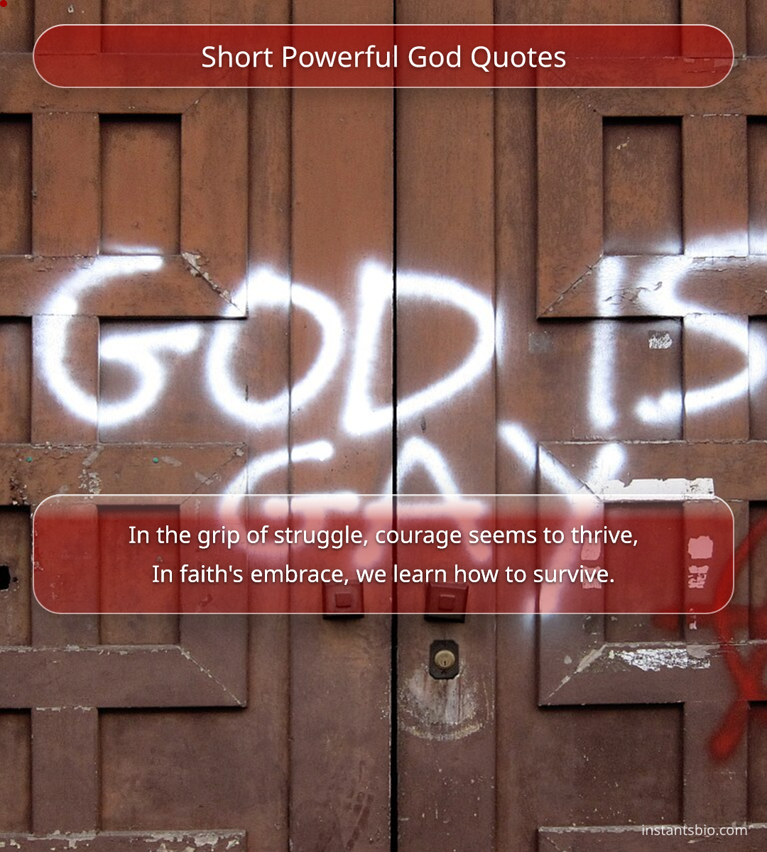 Short Powerful God Quotes