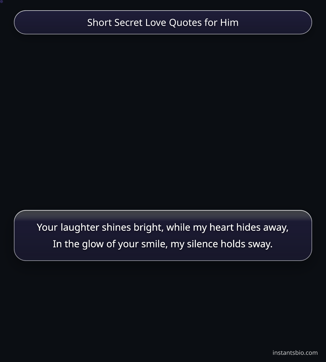 Short Secret Love Quotes for Him