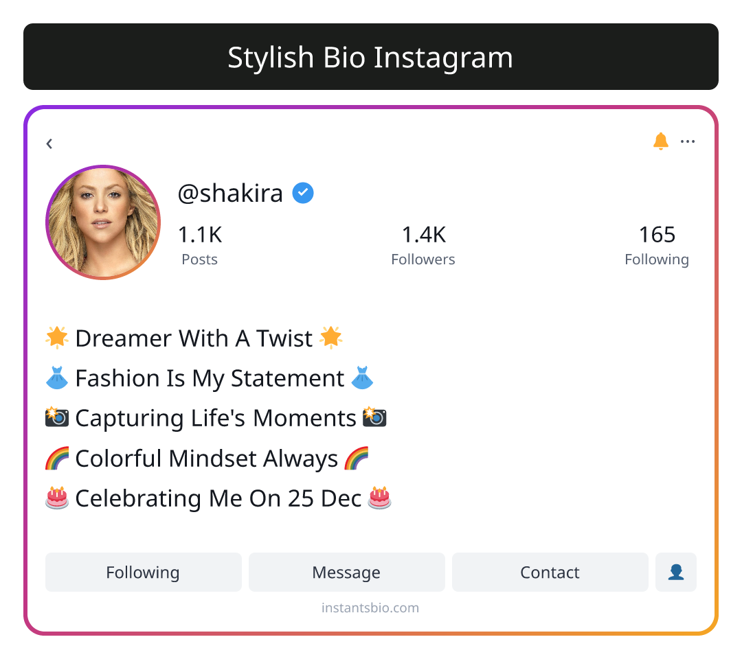 Stylish Bio Instagram