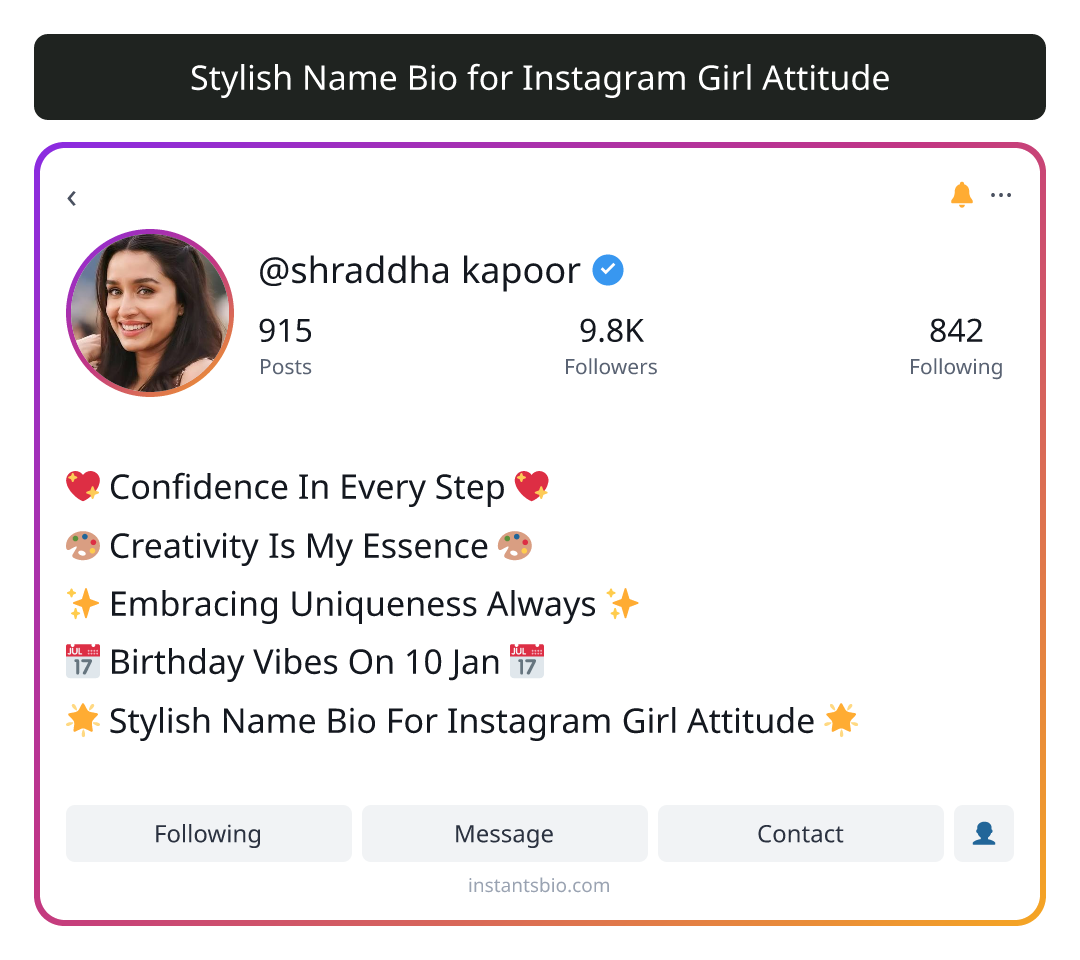 Stylish Name Bio for Instagram Girl Attitude - stylish bio for instagram girl