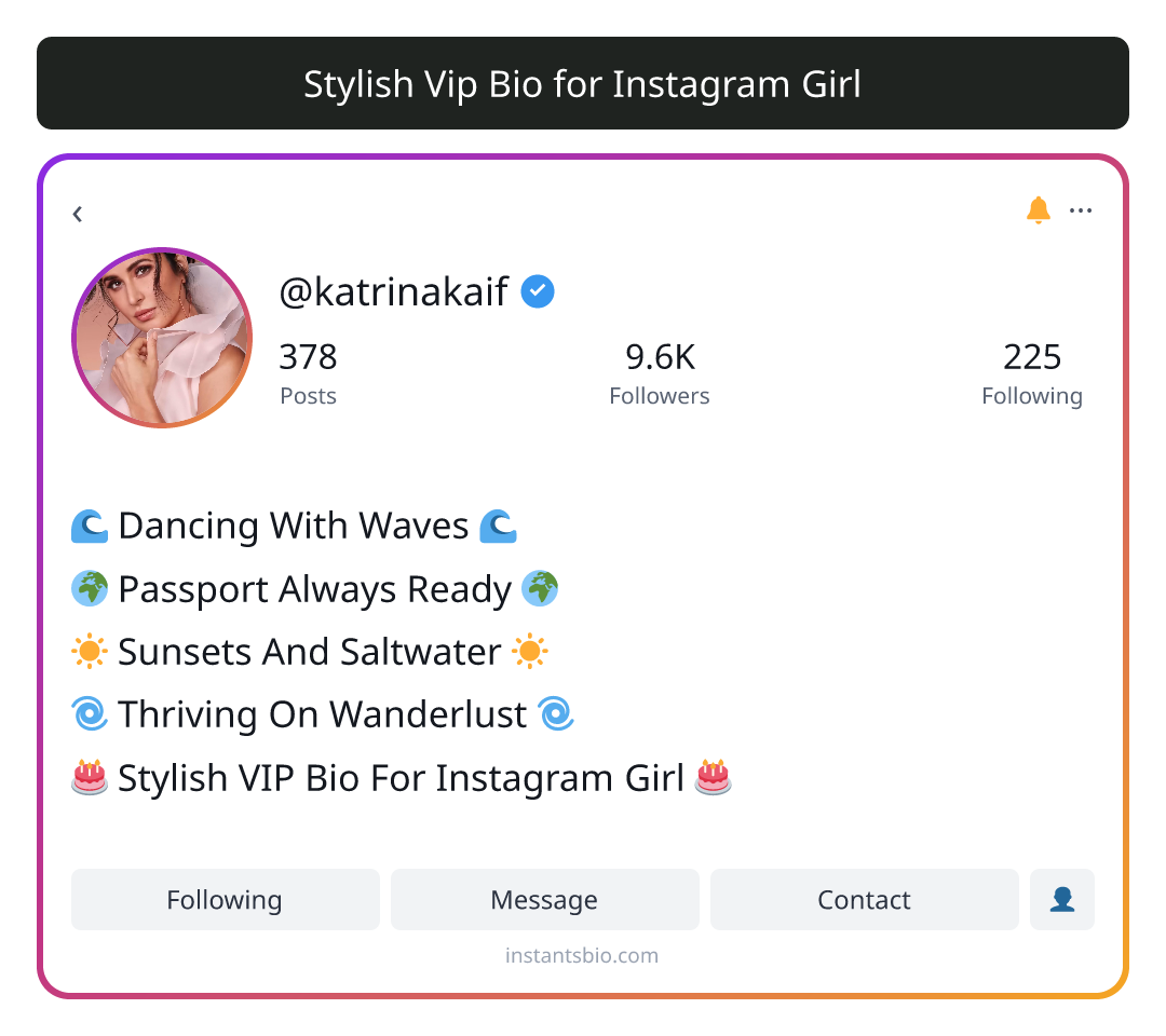 Stylish Vip Bio for Instagram Girl - stylish bio for instagram girl