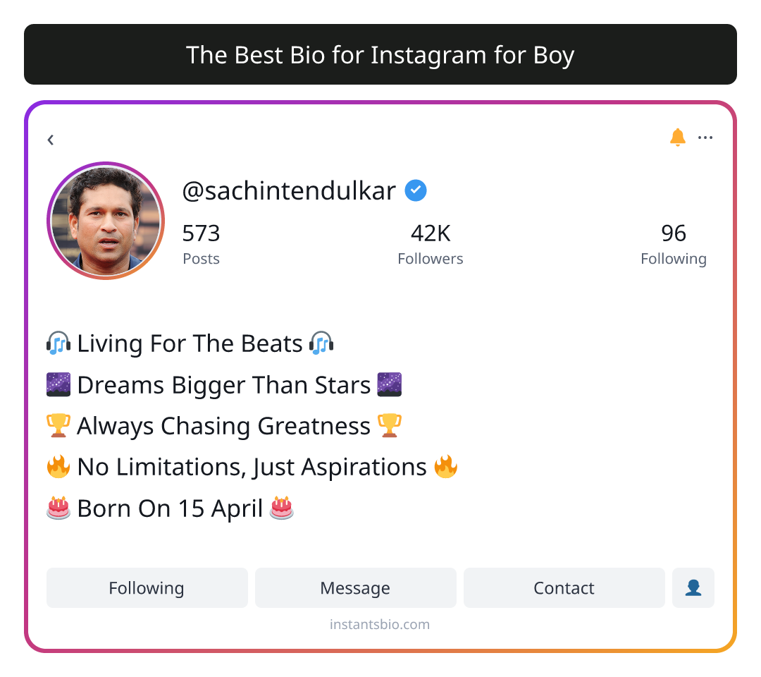 The Best Bio for Instagram for Boy