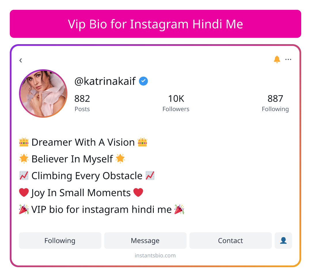Vip Bio for Instagram Hindi Me