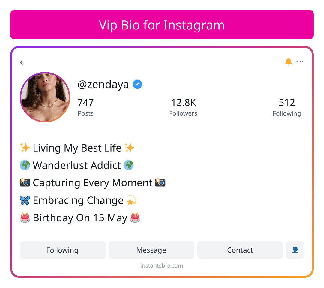 Vip Bio for Instagram