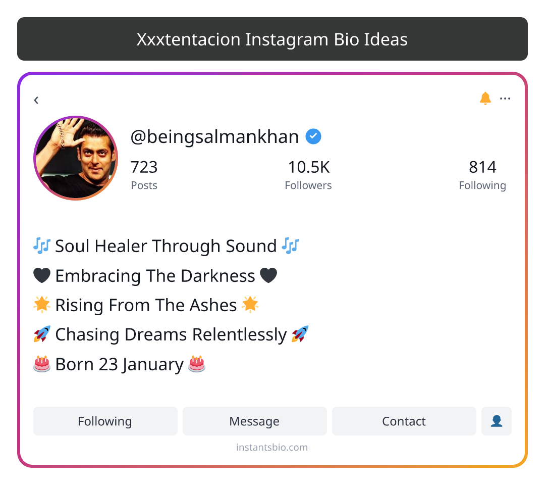 Xxxtentacion Instagram Bio Ideas