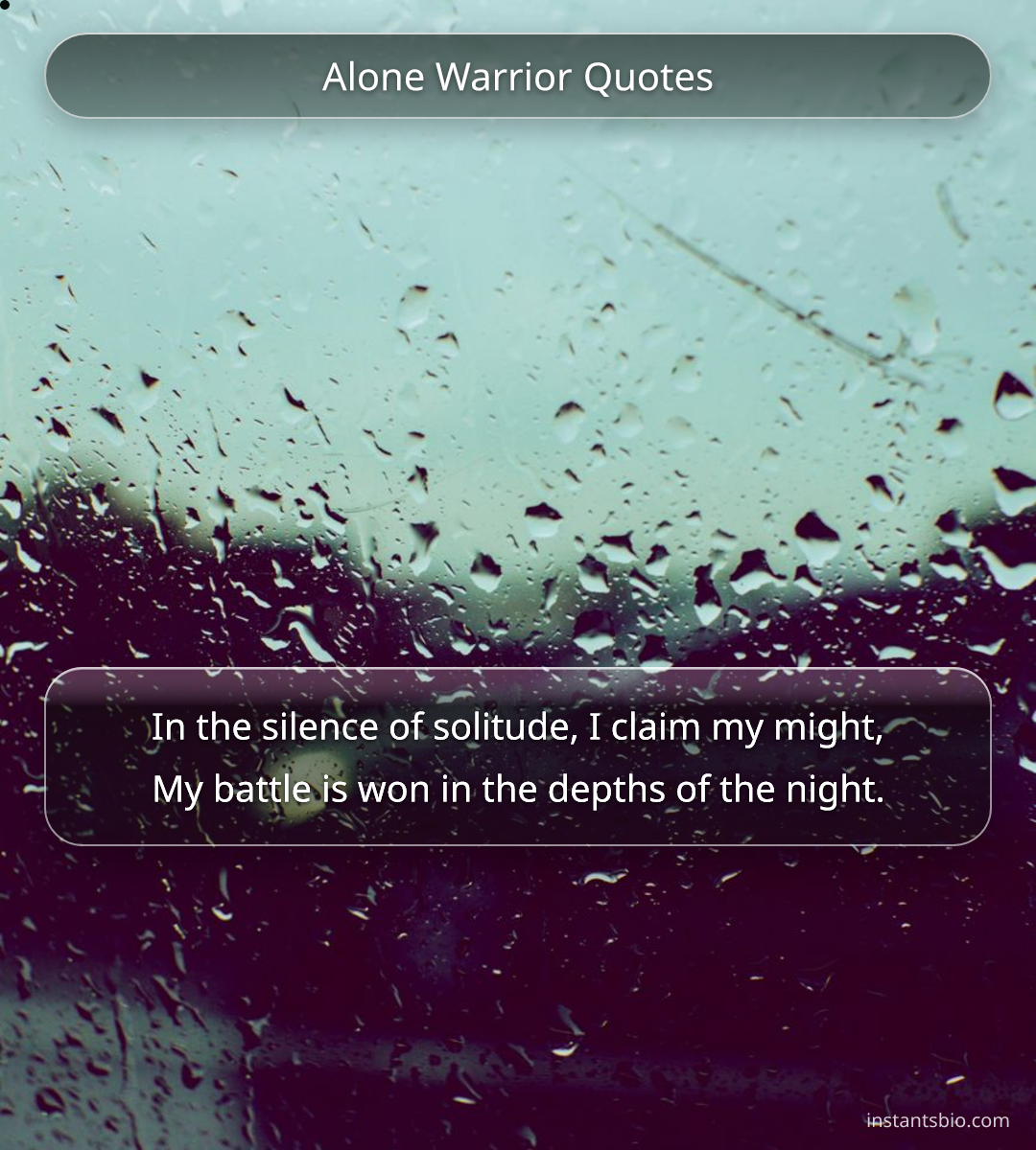 Alone Warrior Quotes