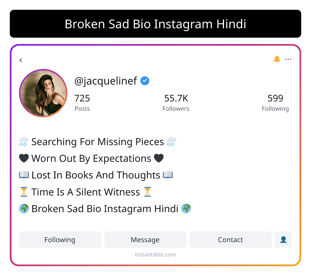 Broken Sad Bio Instagram Hindi