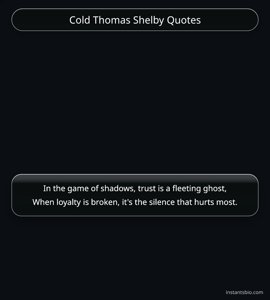 Cold Thomas Shelby Quotes