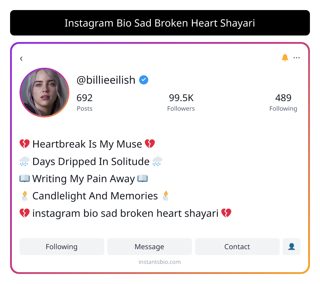 Instagram Bio Sad Broken Heart Shayari - broken sad bio instagram