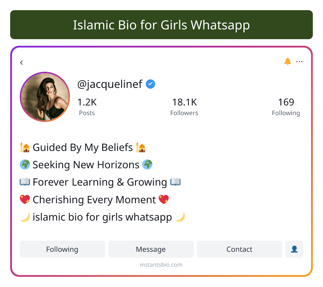 Islamic Bio for Girls Whatsapp