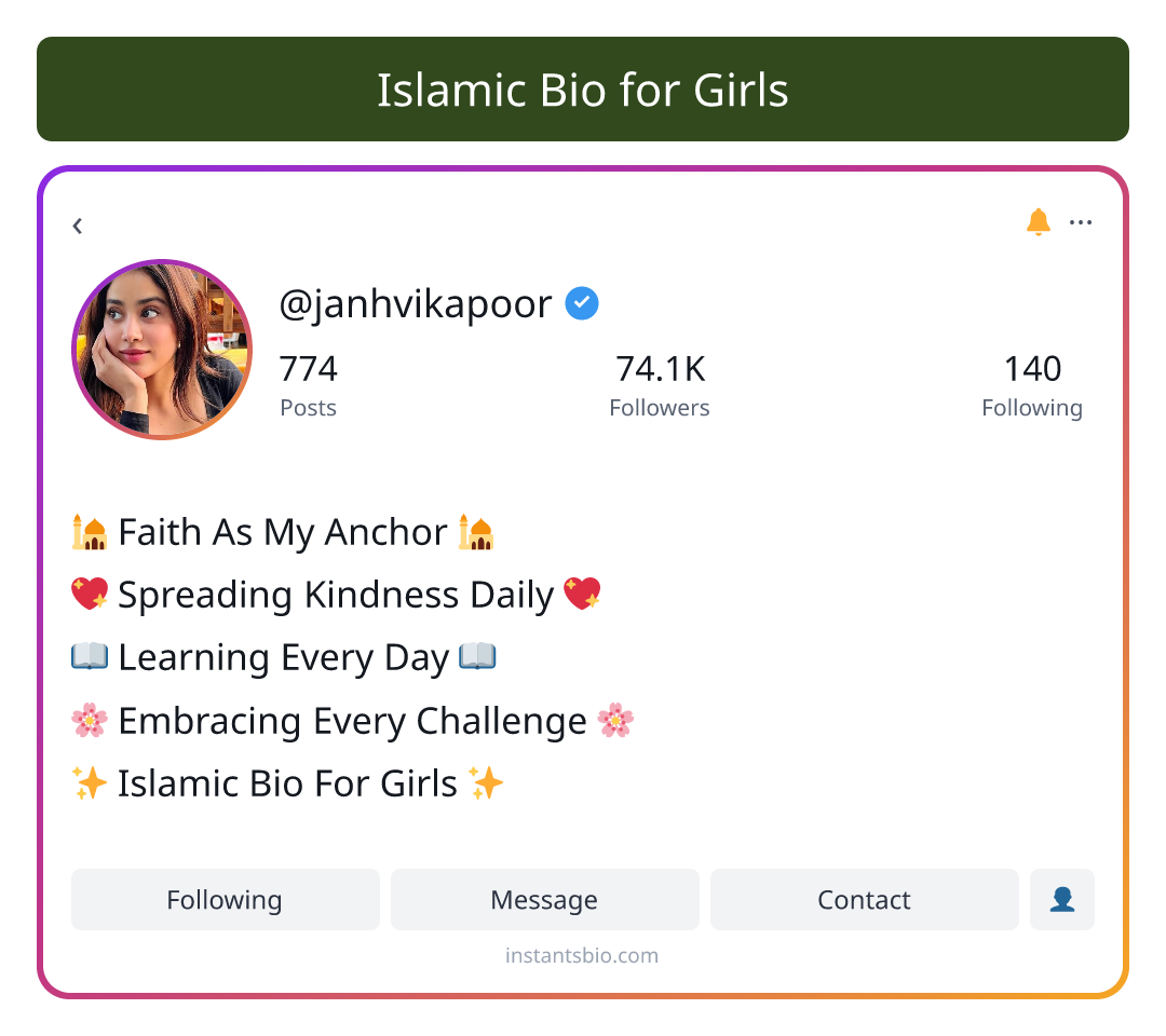 Islamic Bio for Girls