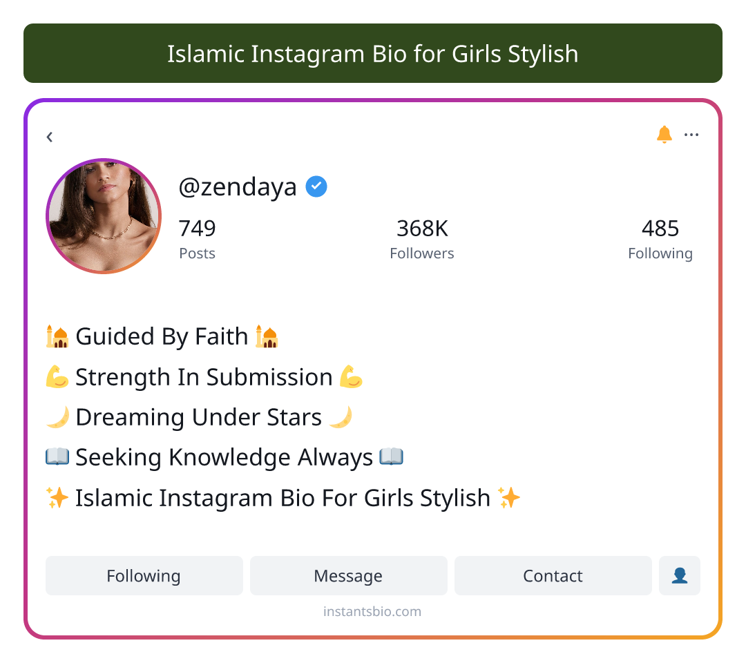 Islamic Instagram Bio for Girls Stylish - islamic bio for girls