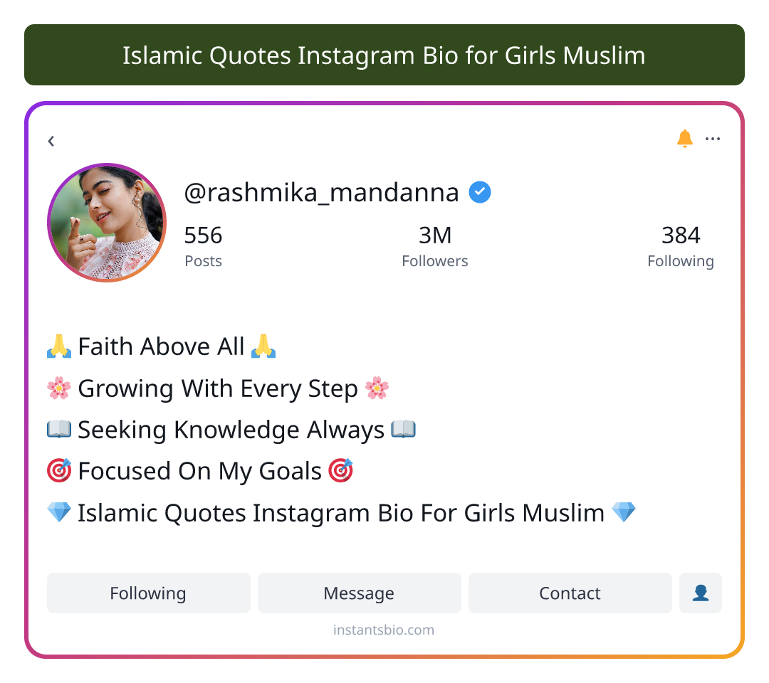 Islamic Quotes Instagram Bio for Girls Muslim - islamic bio for girls