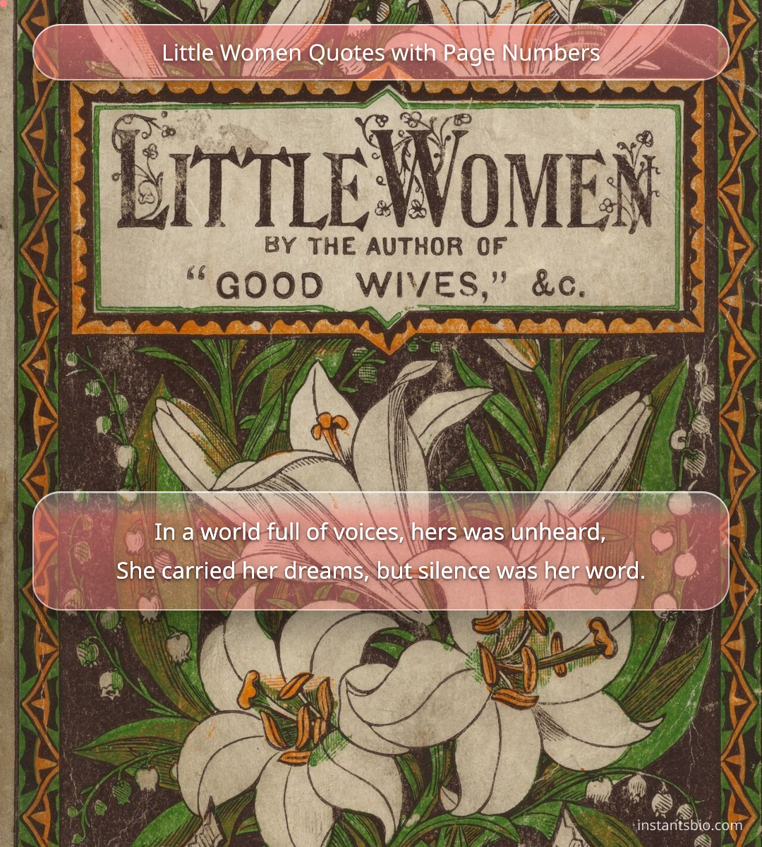 Little Women Quotes with Page Numbers