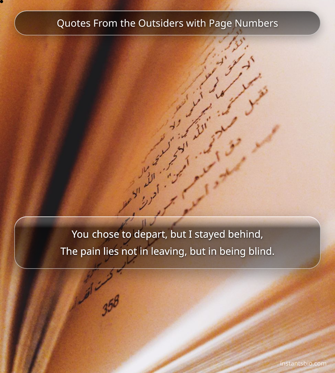 Quotes From the Outsiders with Page Numbers