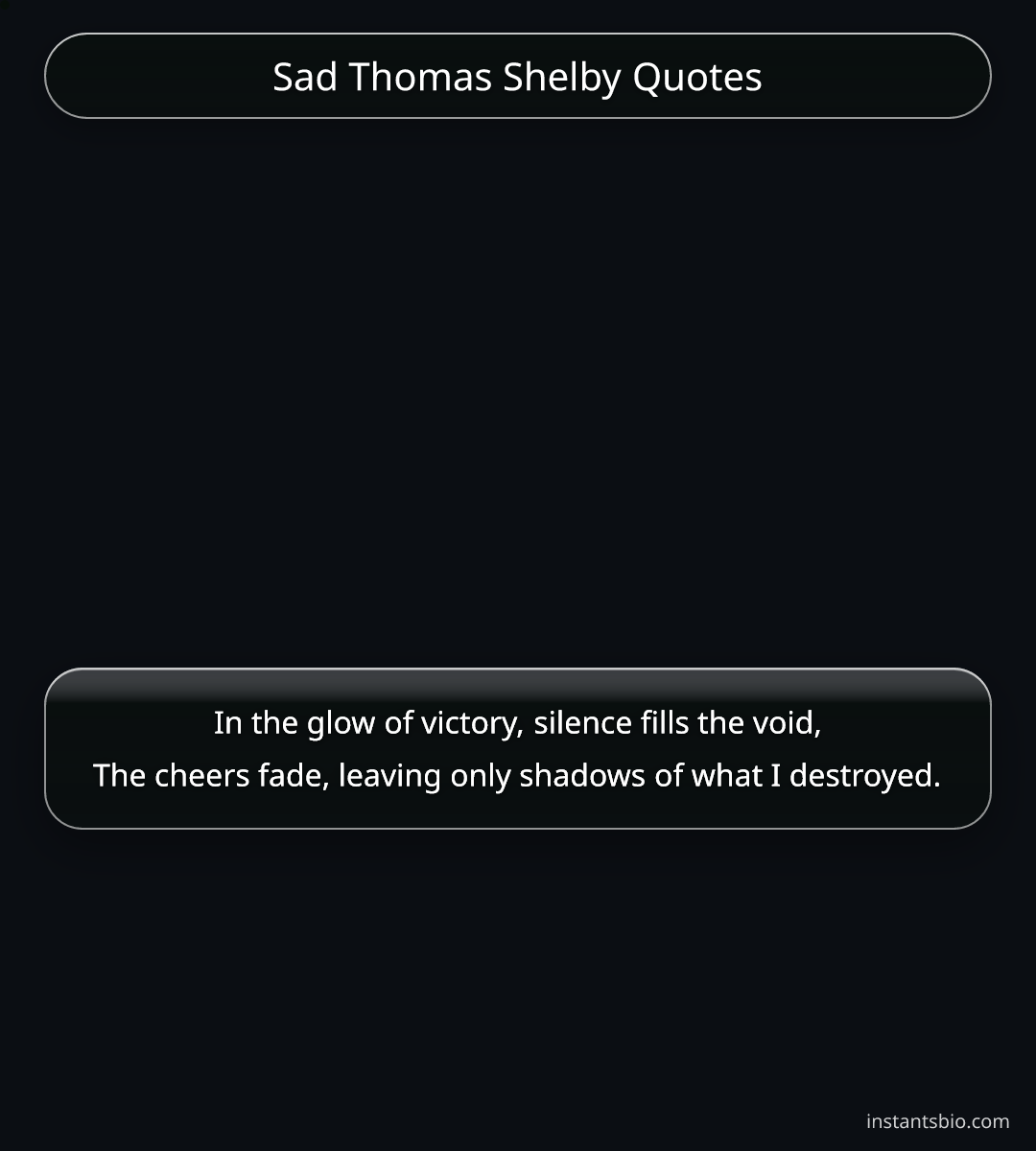 Sad Thomas Shelby Quotes