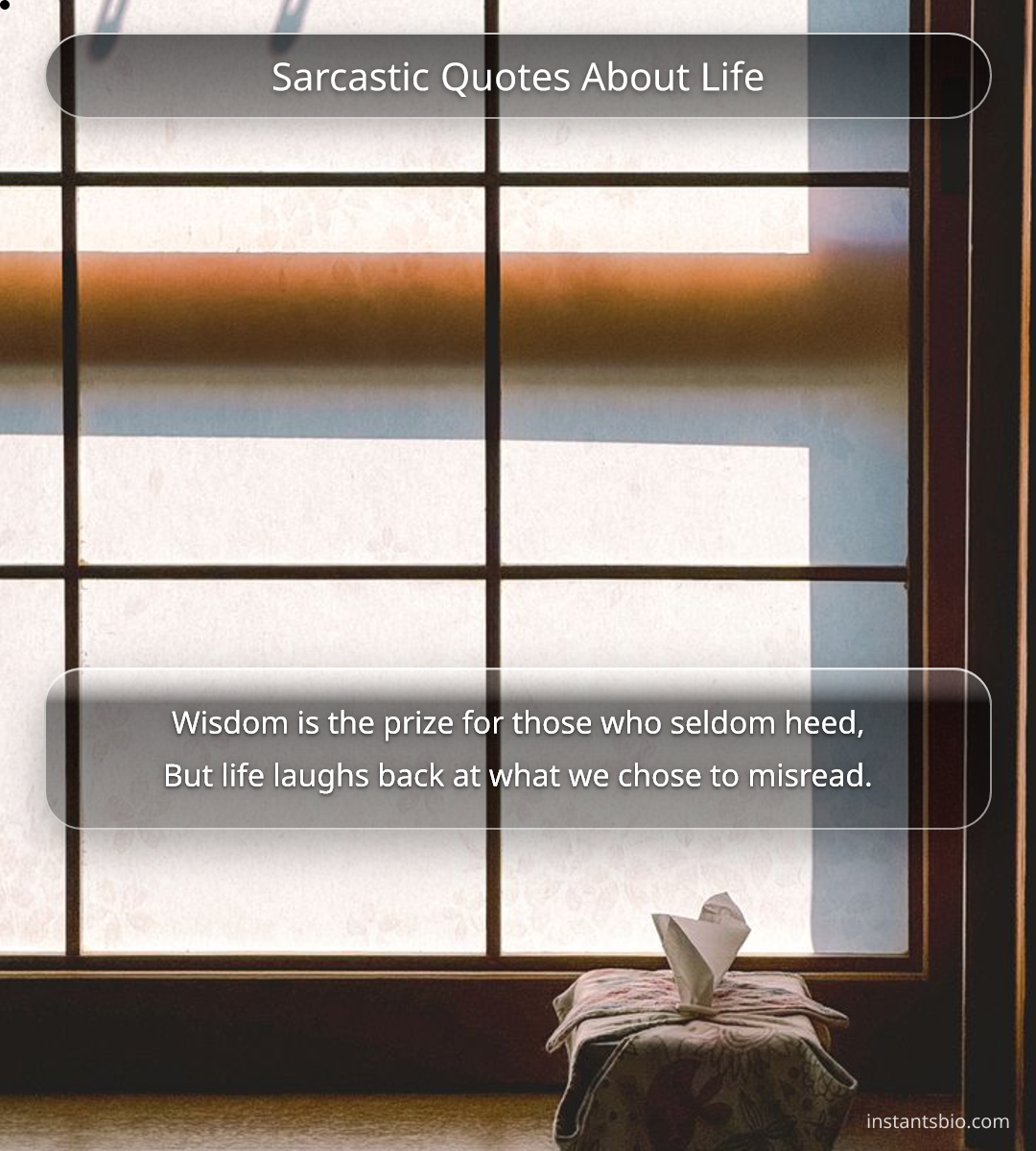 Sarcastic Quotes About Life