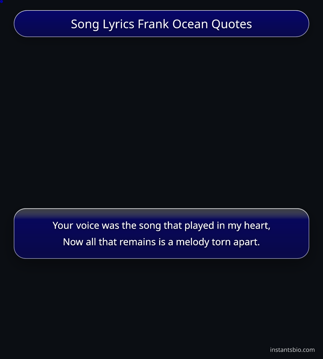 Song Lyrics Frank Ocean Quotes
