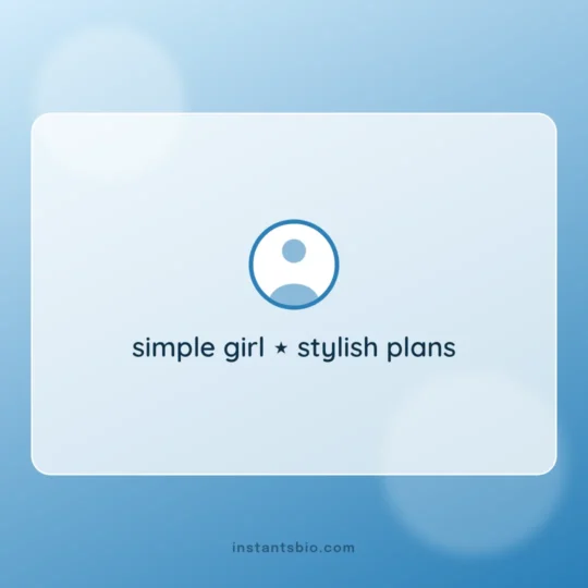 Stylish Bio For Instagram Girl card: simple girl ⋆ stylish plans