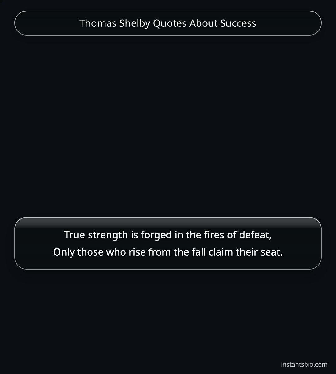 Thomas Shelby Quotes About Success