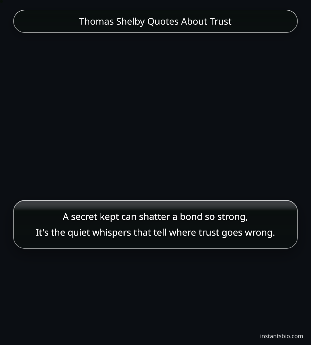 Thomas Shelby Quotes About Trust